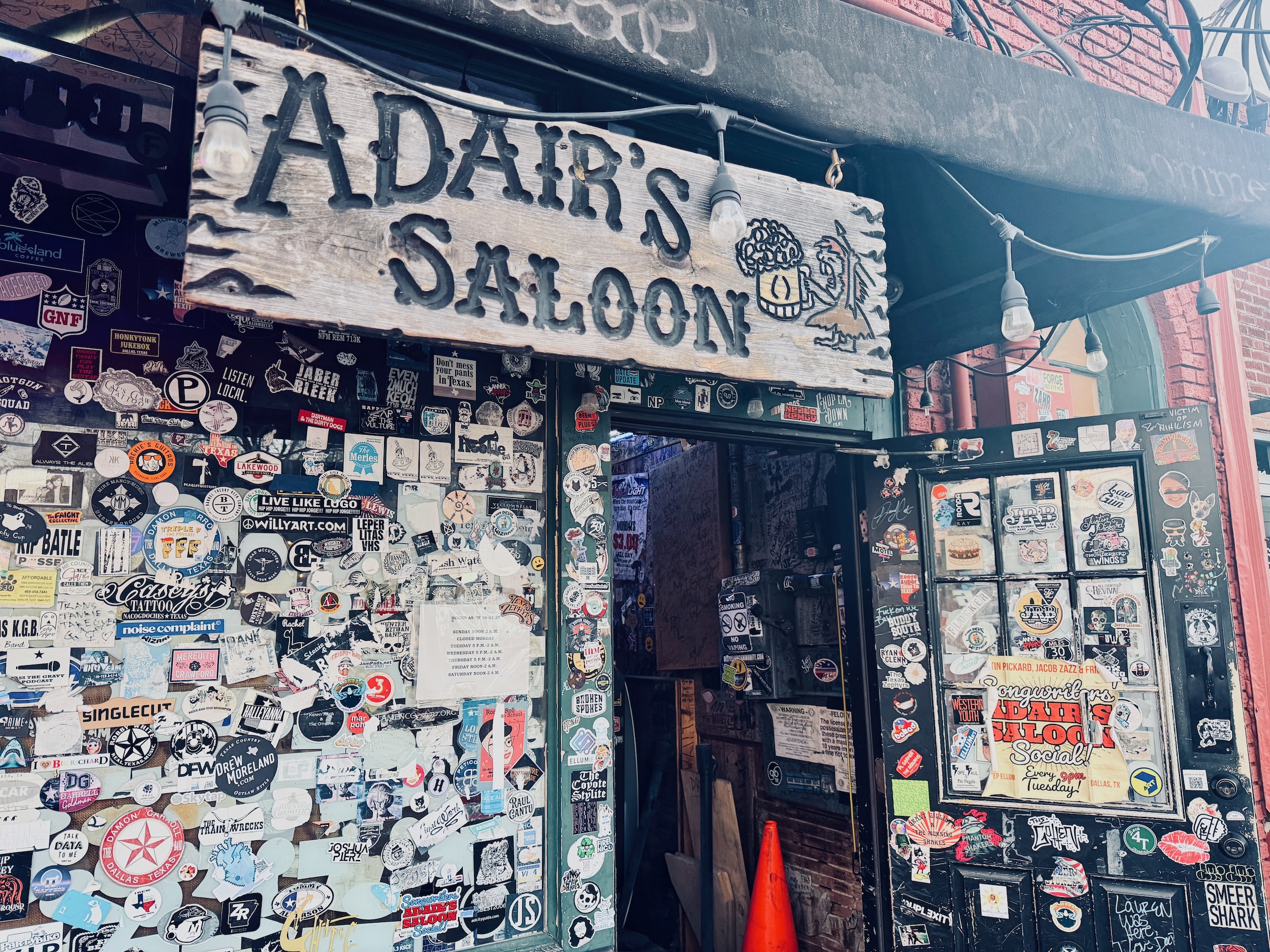 The exterior of Adair's Saloon