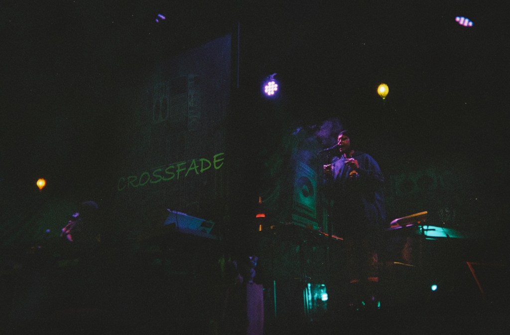 Badu performing on stage