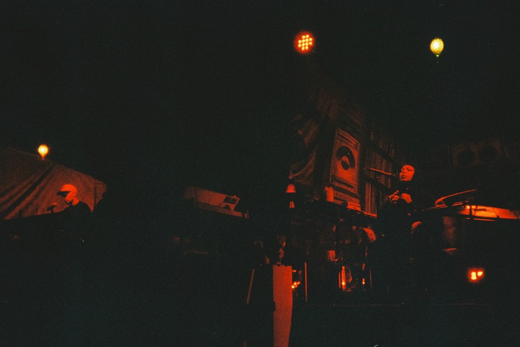 Badu performing on stage