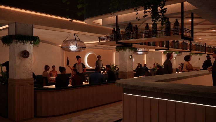 The Hampton Social Rendering