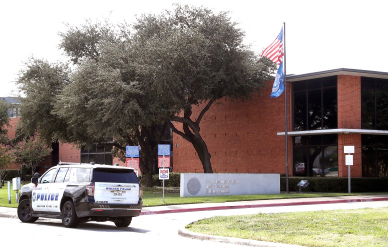 Dallas Police at ICE Office