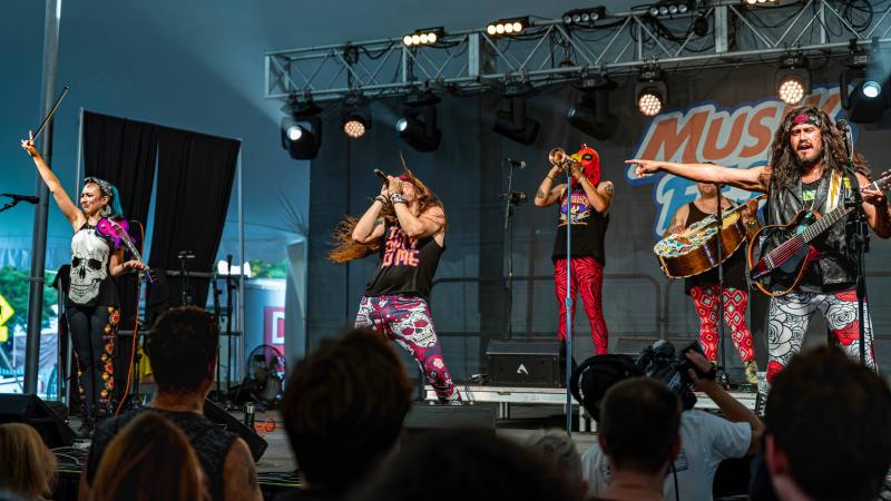 Band on stage