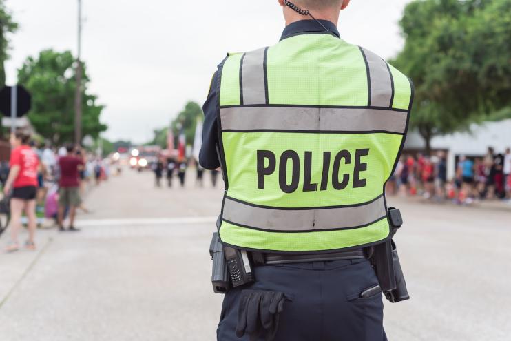 Dallas police officer on street
