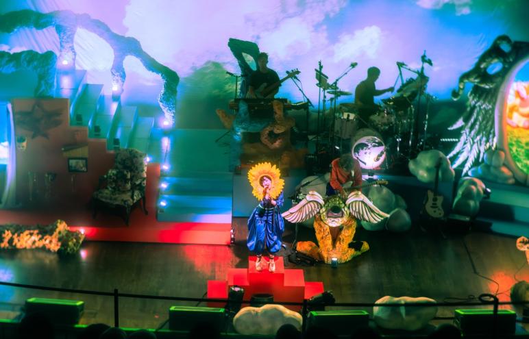 Woman on stage