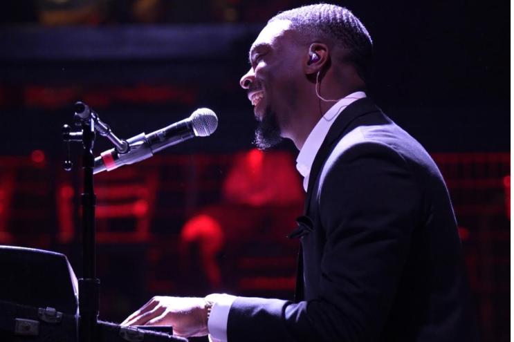 Man playing piano
