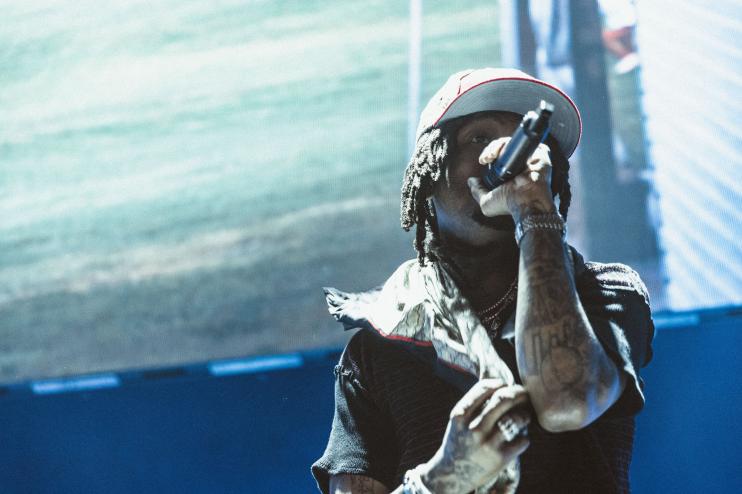 Rapper on stage