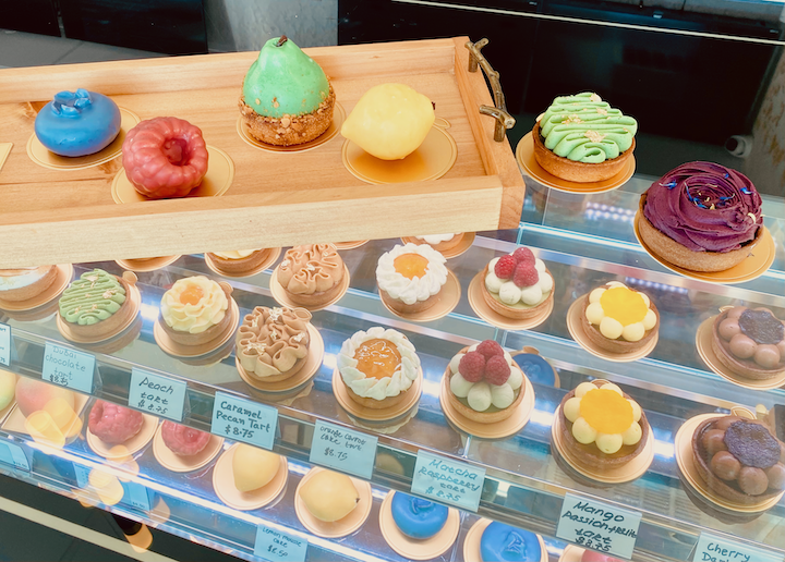 pastry case at RT Bakery