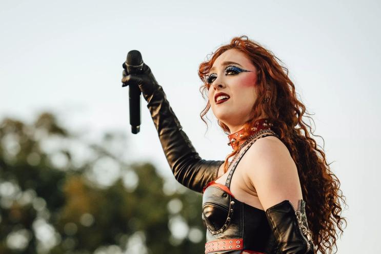 Woman on stage