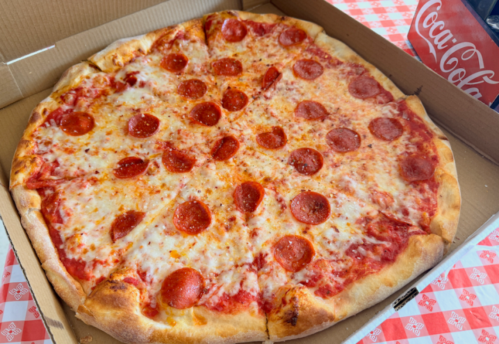 Carmine's pepperoni pizza
