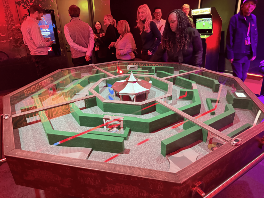 Bridgerton game at Netflix House