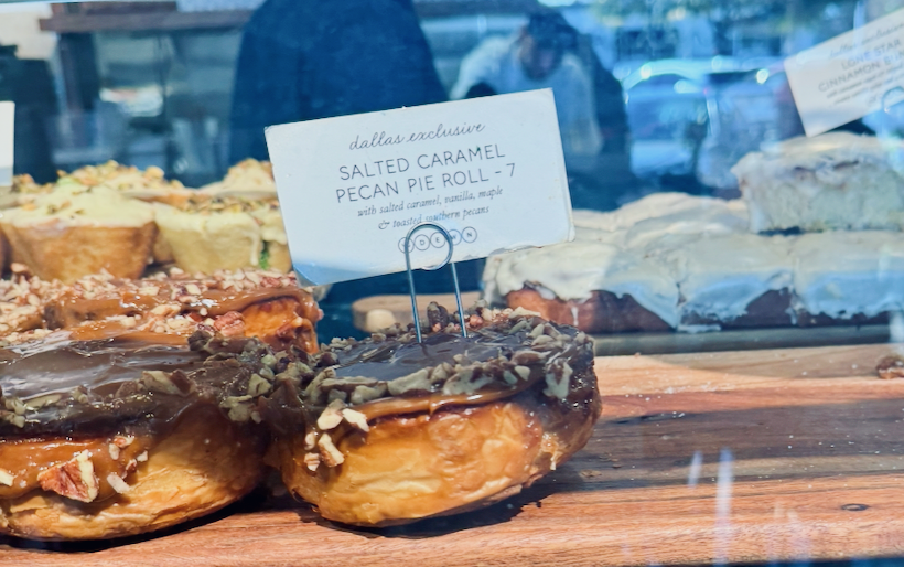 Salted Caramel Pecan Pie Roll at Maman