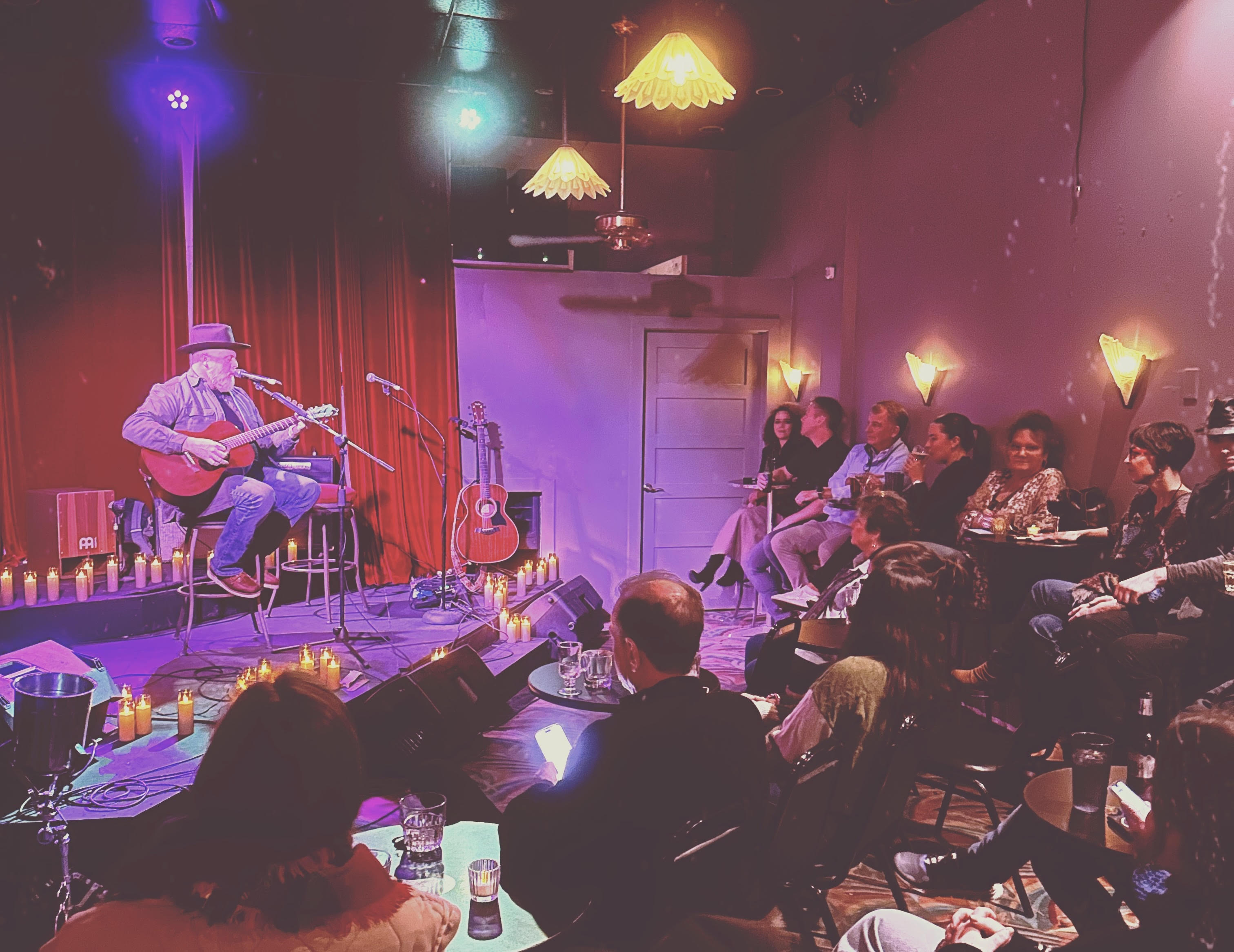 musician on stage at the balcony club