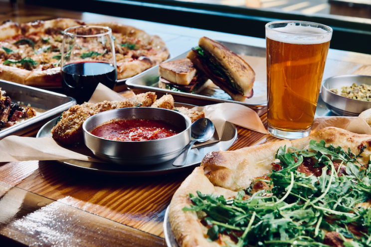 pizza beer and wine at Cenzo's