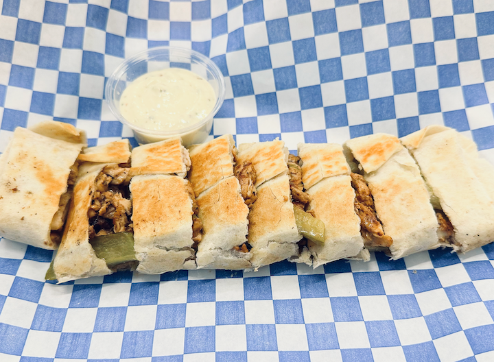 Chicken shwarma is also on the menu