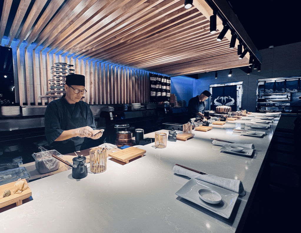 the sushi counter at Mizu has chefs ready to make hand rolls
