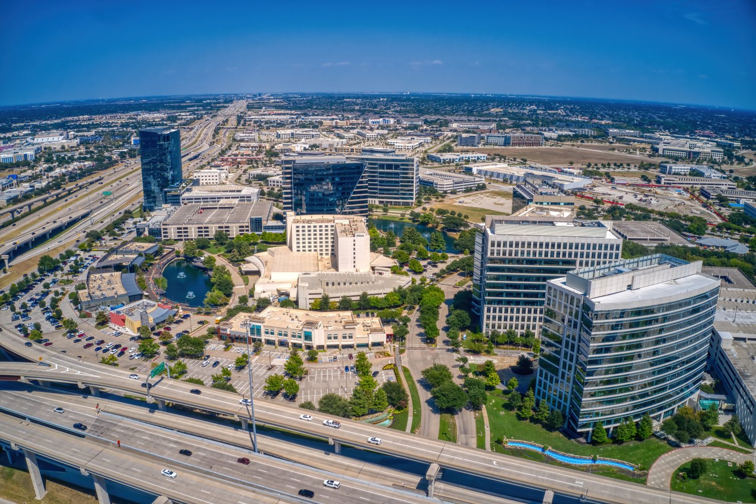 Plano texas offices and freeway