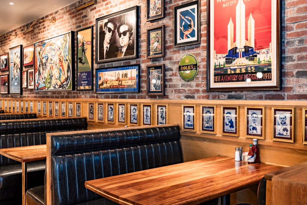 DL Mack's has a lot of Chicago-inspired sports and culture photos and art on the walls.