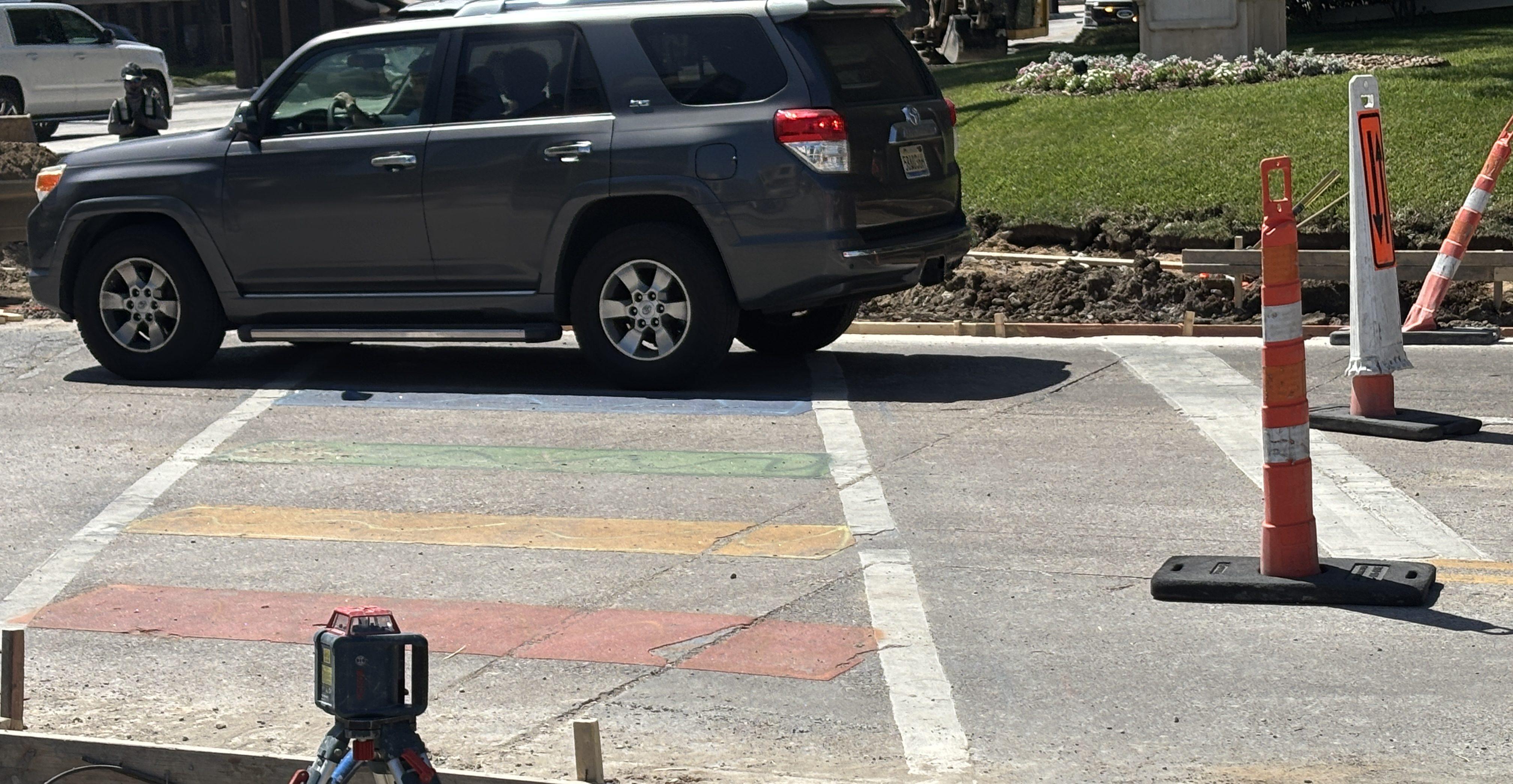 Rainbow crosswalk on Cedar Springs in Dallas
