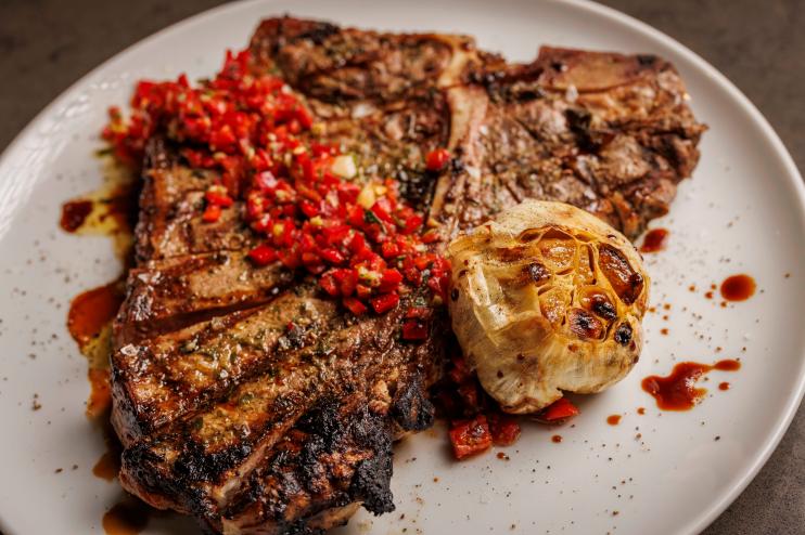 Steak Salmoriglio at Trattoria Bugatti