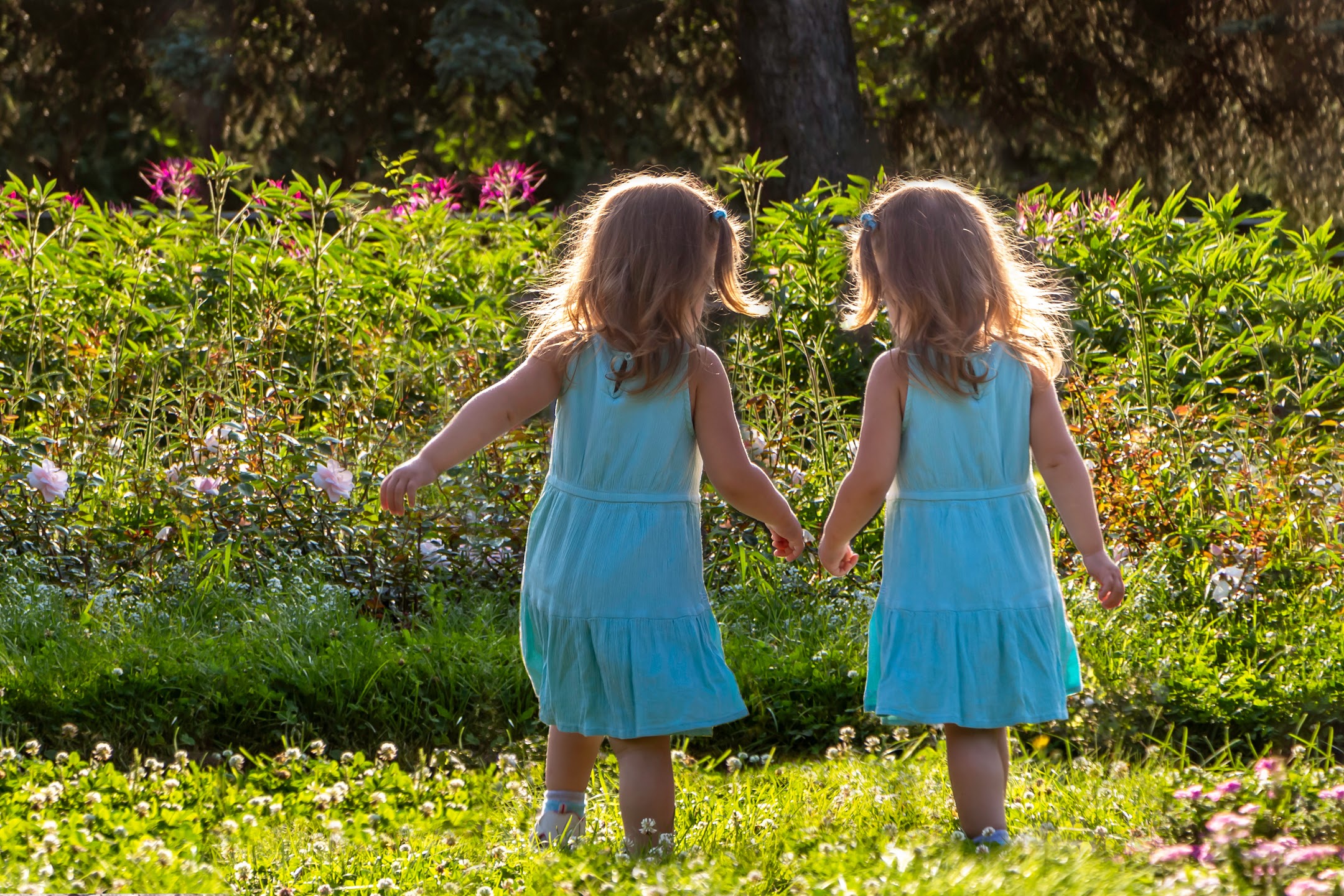 girls playing outdoors