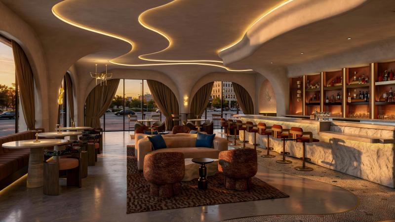 A rendering of Lumis lounge.