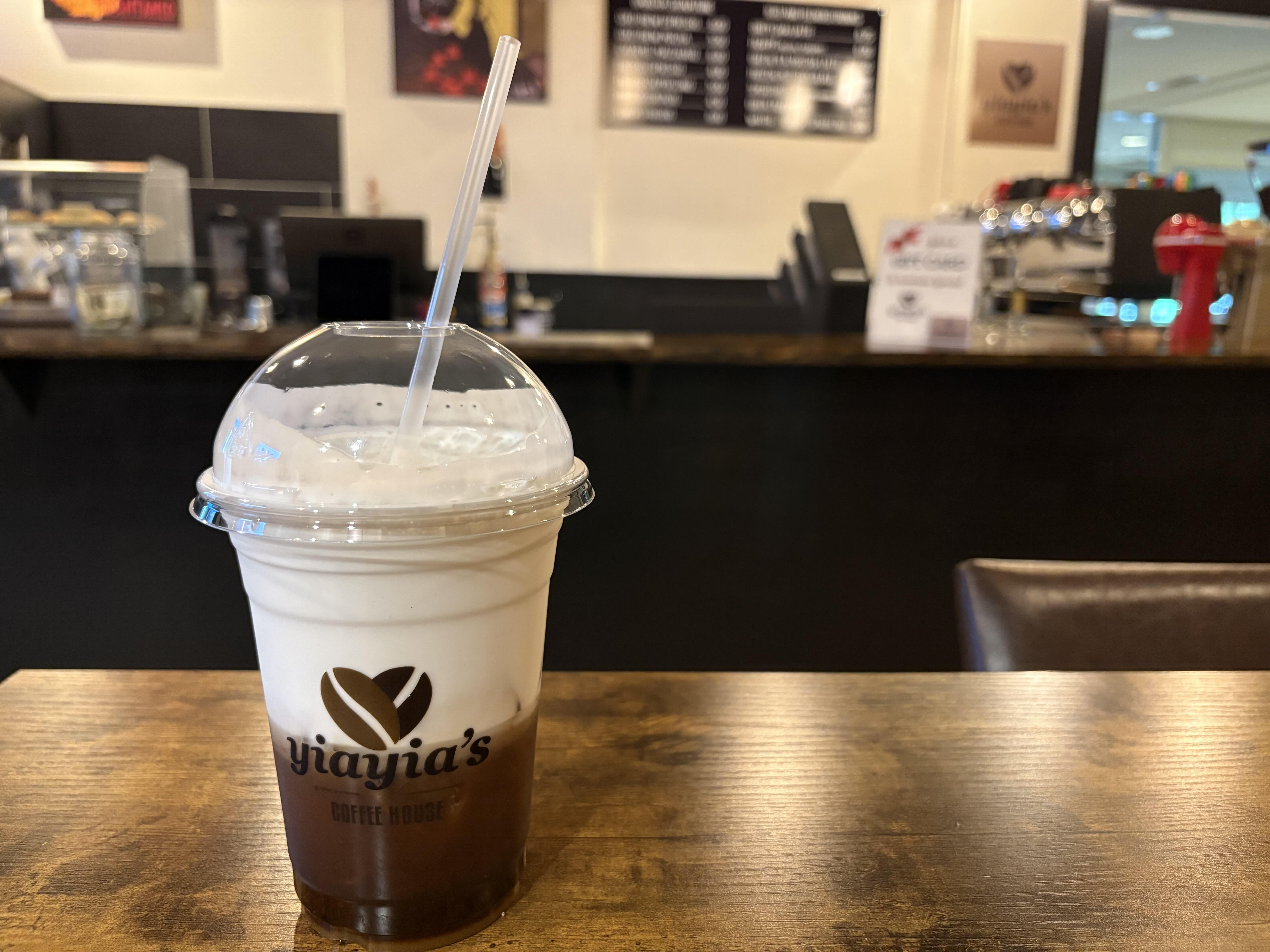 The espresso cappuccino at Yiayia's.
