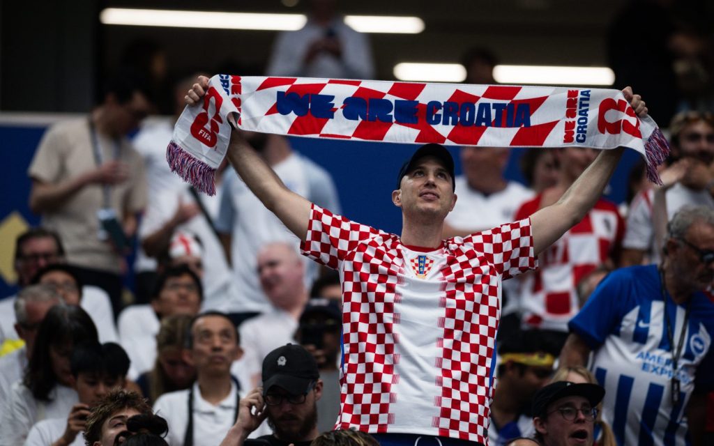 Croatia soccer fan at World Cup in Dallas