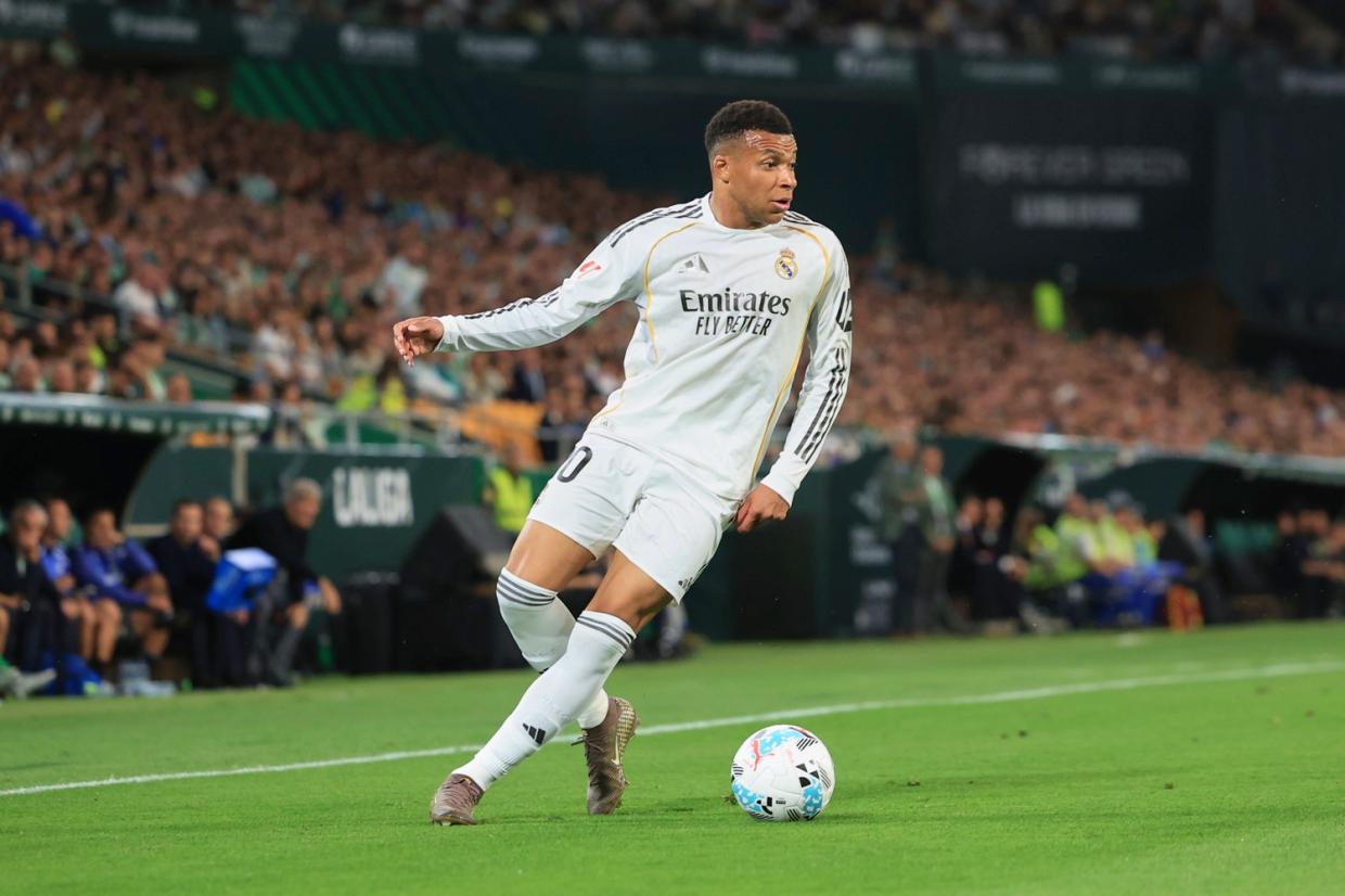 Kylian Mbappe plays soccer for Real Madrid