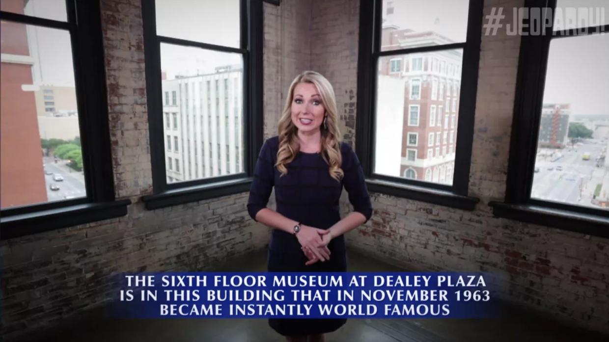 CBS 11’s Madison Adams Reads a Tricky Clue for Contestants on <i>Jeopardy!</i>