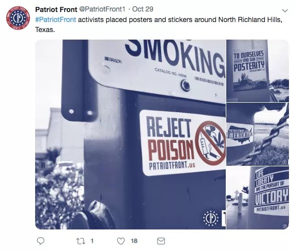 White Supremacist Group Plastering North Texas Communities With Flyers