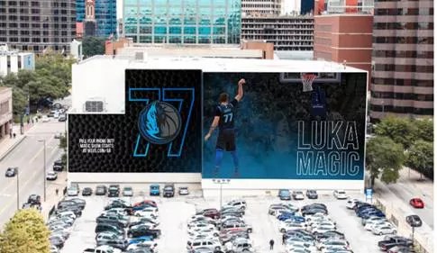 Dallas Mavericks Star Luka Doncic Is the Face of Augmented Reality Mural in Downtown