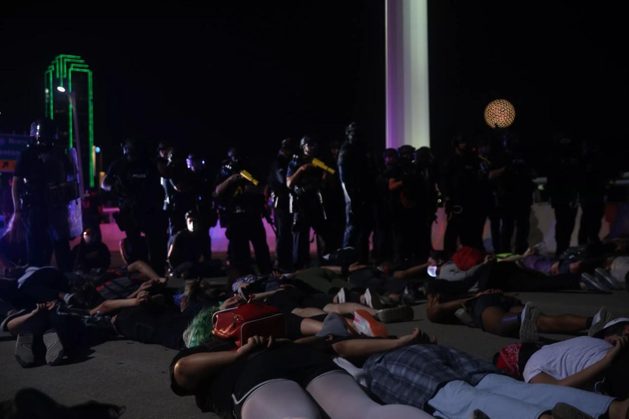Peaceful Protest in Dallas Ends With Mass Detainment on Margaret Hunt Hill Bridge
