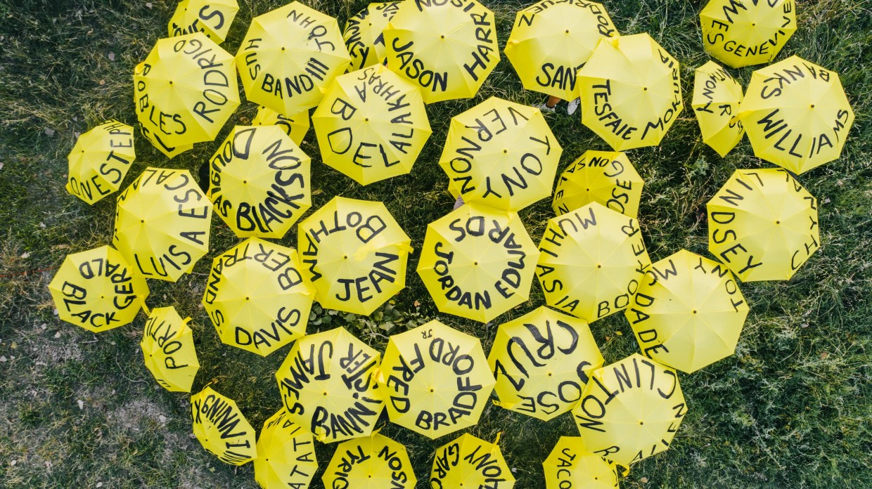Say Their Names: Dallas Artists Join the Movement With Yellow Umbrellas