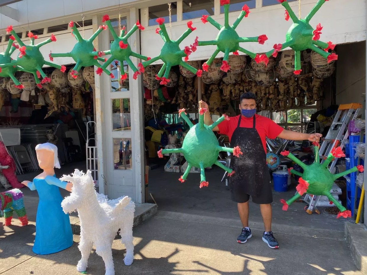 An Oak Cliff Party Business Adjusts, Selling COVID-19 and Trump Piñatas