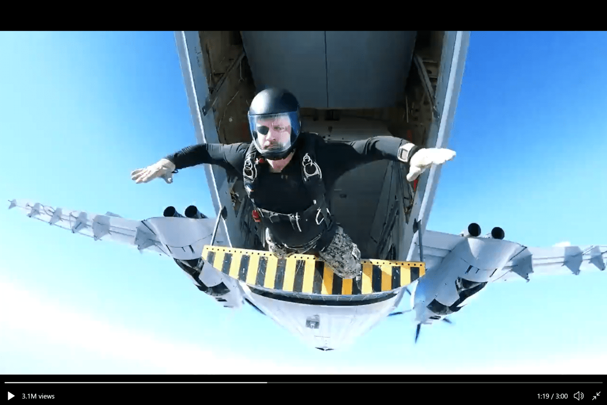 Texas U.S. Rep. Dan Crenshaw Jumps out of Plane Again in Latest Political Ad