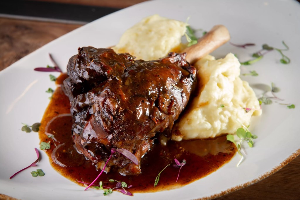 roasted jerk lamb shank