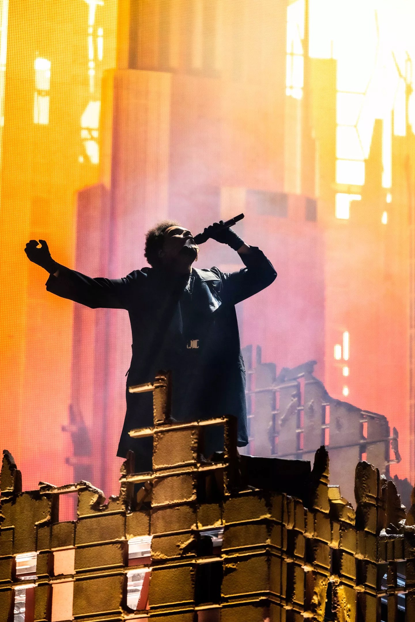 Artist on performng on stage