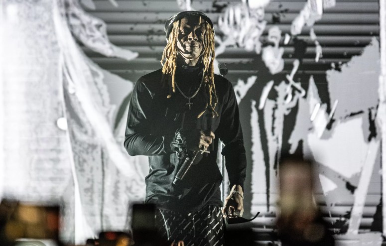 Rapper Lil Wayne playing in Dallas.