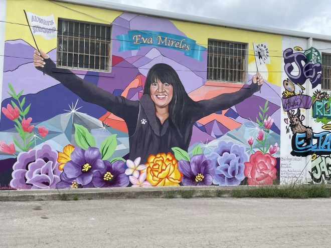 Slain Uvalde teacher Eva Mireles mural.