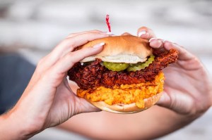 Palmer's hot chicken sandwich