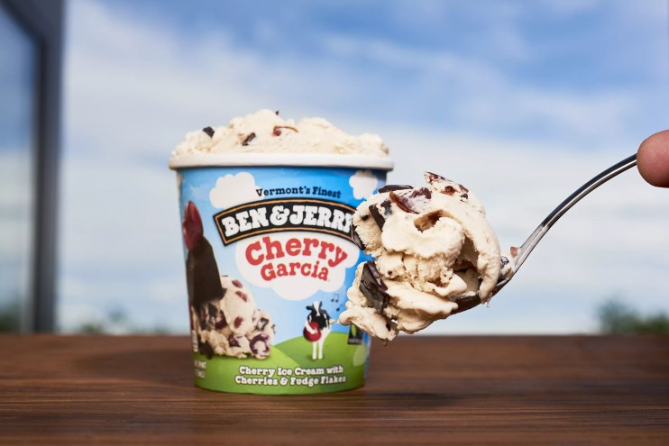 a pint of ben and jerry's ice cream