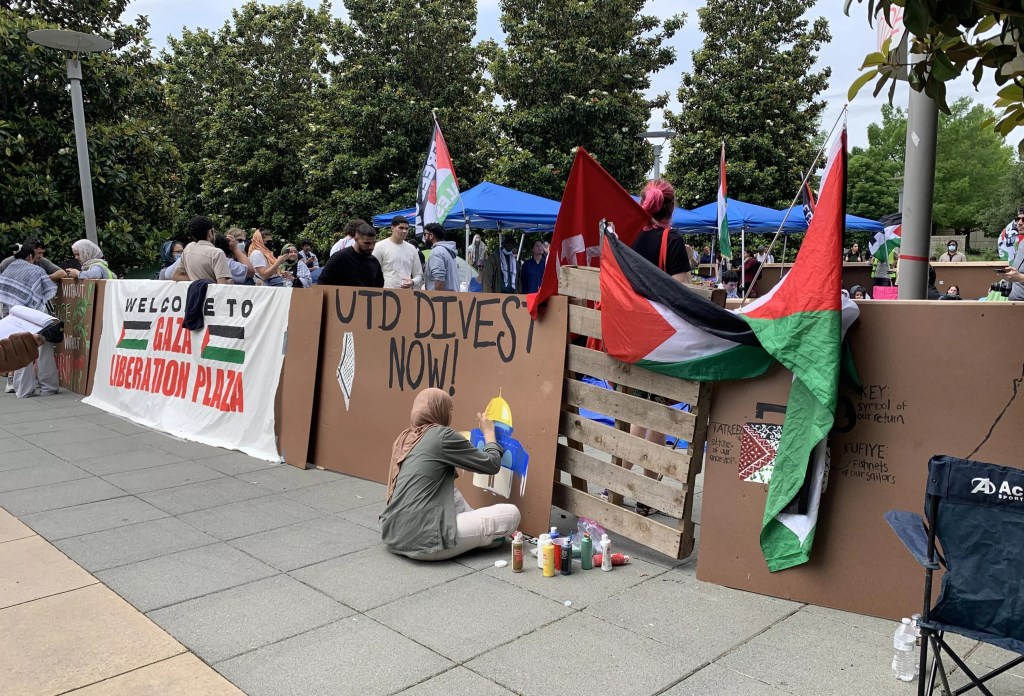 UT Dallas Gaza protest