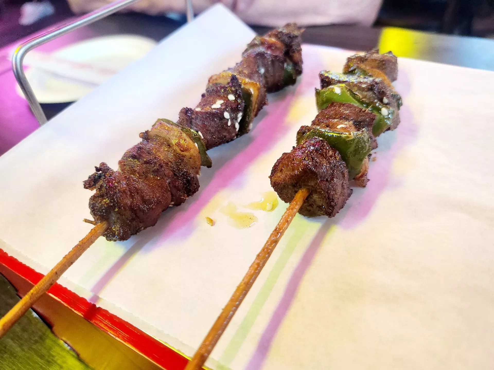Pepper beef skewer at Gao.