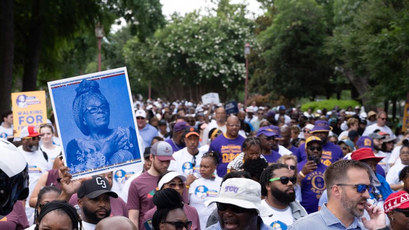 Juneteenth marchers in Dallas.