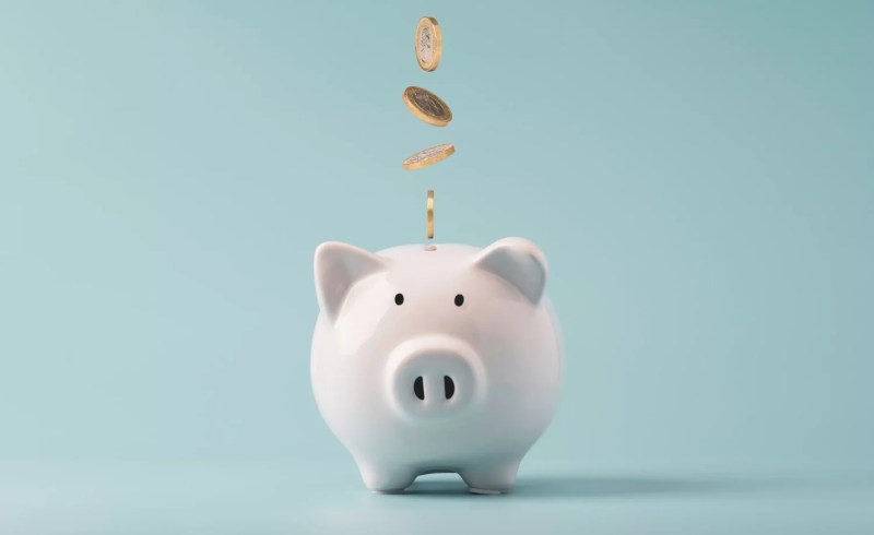 piggy bank with coins