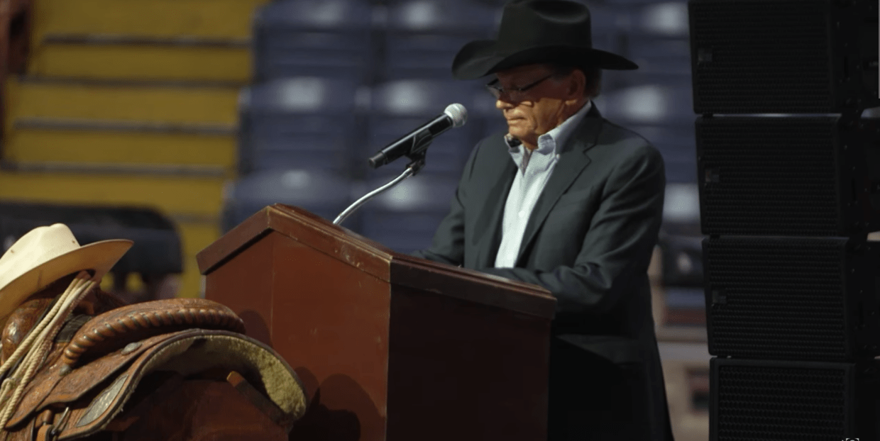 Watch George Strait Deliver a Touching Speech at Memorial for Rodeo Performer Roy Cooper