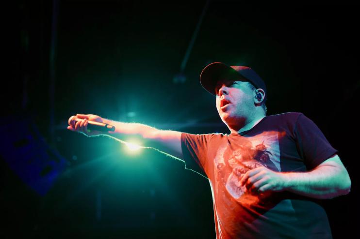 Man on stage