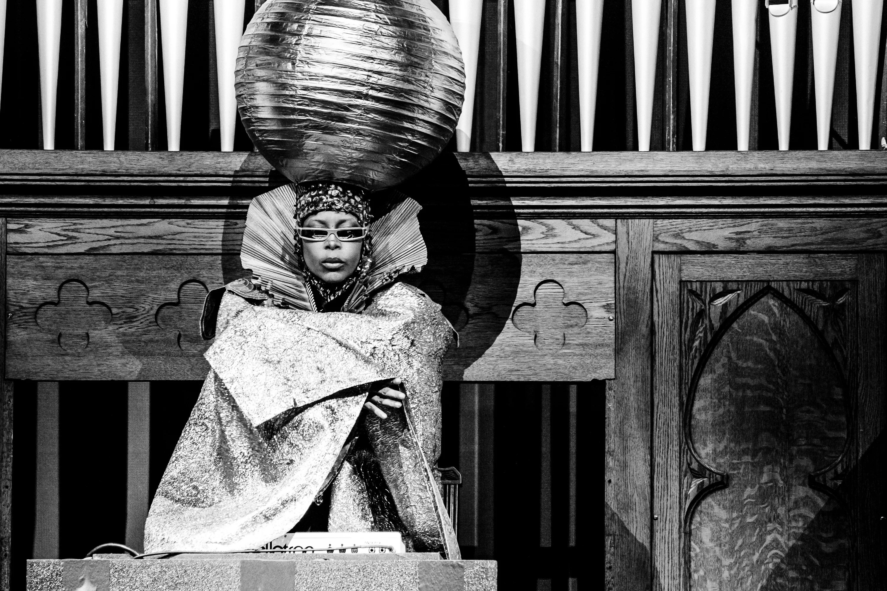 Photo of a woman performing on stage