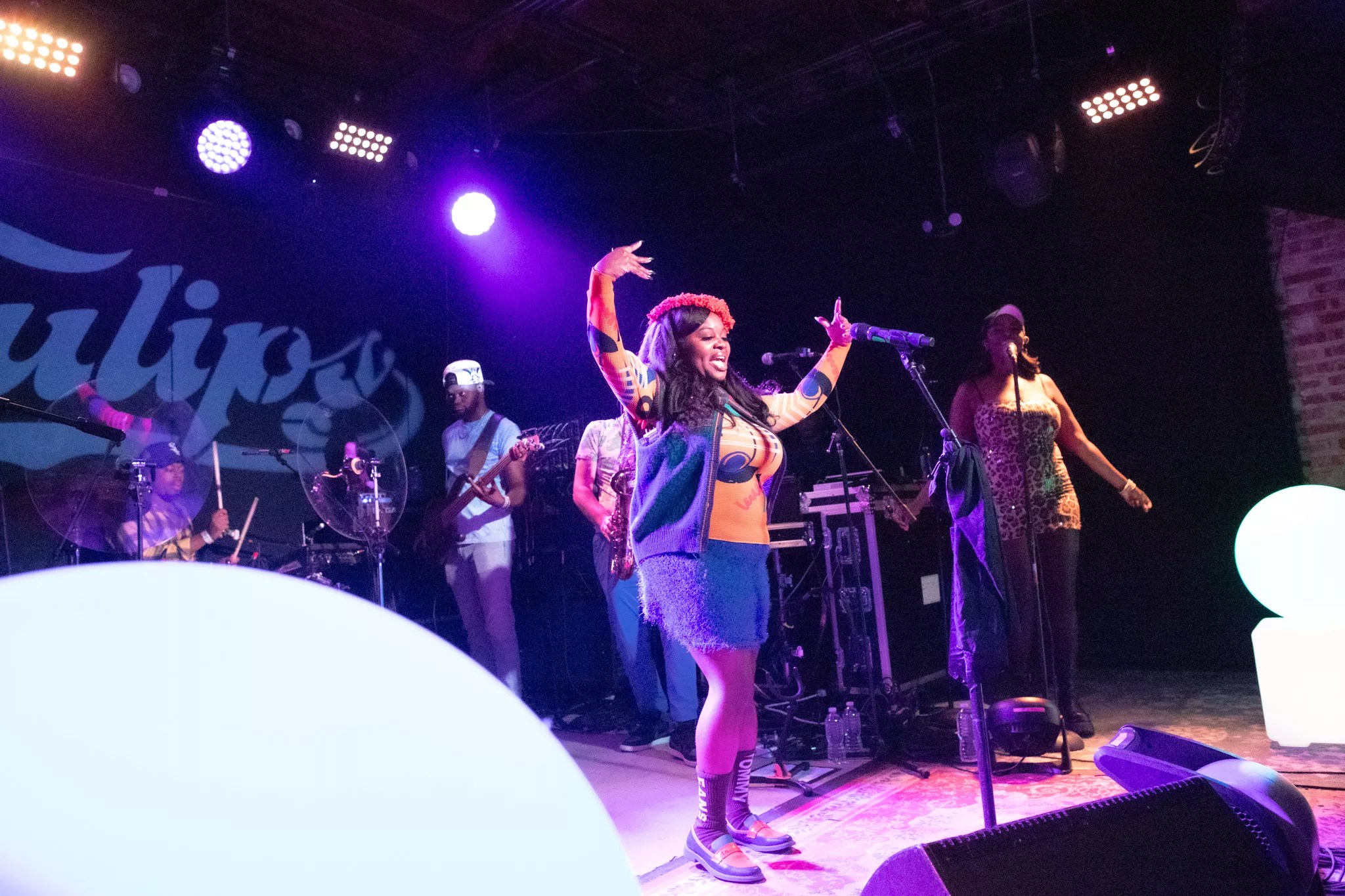 A group performing on stage