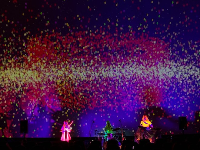 Women performing on stage